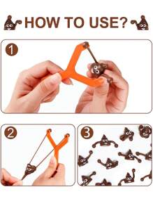Miniature Poop-Shooting Slingshot Toy For Prank And Stress Relief - Orange - View 4