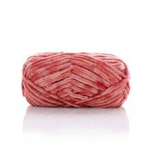 1入組100g厚實針織毛線，柔軟保暖，適用於自製圍巾、衣物、鞋子等 - 豆沙 - 查看 1