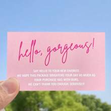 50 Pcs/Pack Pink Thank You Cards For Small Business - Pink - View 3