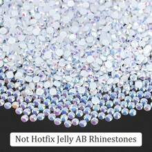 1920pcs / 6 Grids Resin Rhinestones Beads With Wax Pen, Multicolors 2mm 3mm 4mm Non-Hot Fix Flatback Round Jelly Resin Rhinestones For Nail Art Decoration, Face Makeup, DIY Jewelry Craft, Making Accessories, Shoes, Clothes, Bags Nail Charms Nail Gems Nail Supplies
