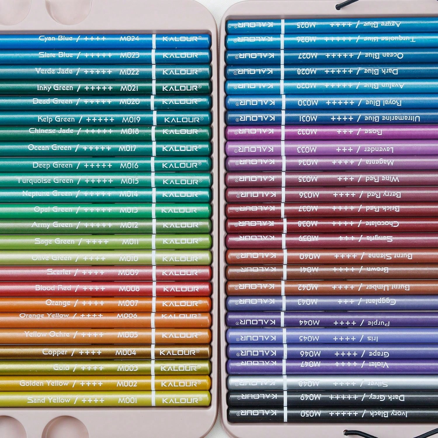 Kalour Ensemble De Crayons De Couleur Métalliques Professionnels Aux