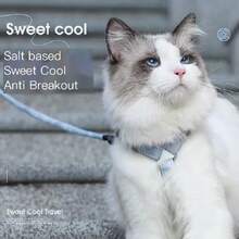 1pc Cat Harness Leash Set, Escape Proof And Breathable, Suitable For Walking Cats, Outdoor Use For Pets Only - Baby Blue - View 1