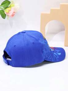 1 Pieza Gorra De Béisbol Bordada Con Águila Para Adolescentes, Gorra De Sol - azul real - Ver 4