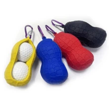 1入組雙球高爾夫球套鑰匙扣袋,高爾夫球儲物袋,戶外練習球袋 - 藍色 - 查看 2