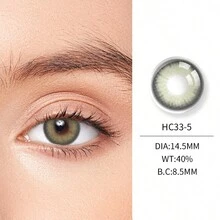 1 Pair Lenses Colored Contact Lenses For Eyes Big Eye Lenses Brown Lenses Blue Eye Lenses - Monica Gray - View 4