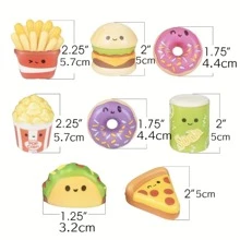 20 cái Món ăn Squishy Đồ Chơi - Tăng chậm Nhỏ bé Bọt Squishy - Giác quan Fidget Buổi tiệc - Nhiều màu - Xem 3