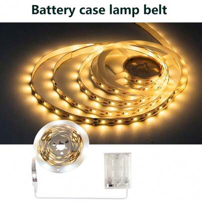 Cinturón con lámpara a batería, luz cálida/luz blanca (sin batería interna) Lámpara LED de 5V, lámpara no impermeable, apta para cocina, fondo de TV, decoración del hogar
