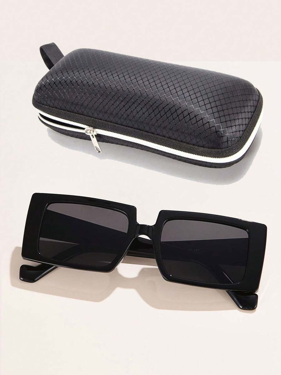 1pc Women's Classic Square Frame Sunglasses For Summer Beach Vacation,Outdoor,Travel