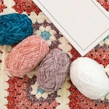 1入約100克的毛線,厚實、溫暖、舒適,可用於自製圍巾、衣服、鞋子、禮物 - 綠色 - 查看 6