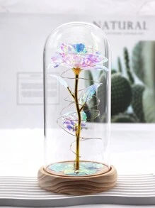 1 Miếng Có màu sắc Hoa hồng Hoa Đèn LED Với Bằng gỗ Cơ sở Đồ trang trí Đối với Giáng sinh Và Ngày lễ tình nhân Qủa tặng - Nhiều màu - Xem 4