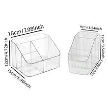 豪華化妝品收納盒化妝品收納盒,桌上收納盒,北歐風格,透明階梯形收納架 - 綠色 - 查看 2