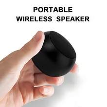 1pc Black Portable Mini Steel Cannon Metal Subwoofer Speaker, Suitable For Android, Ios And Other Smart Platforms, Outdoor Use - Black - View 7