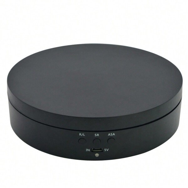 3 Speeds Electric Rotating Display Stand Mirror Turntable Jewelry Holder Battery/USB Power
