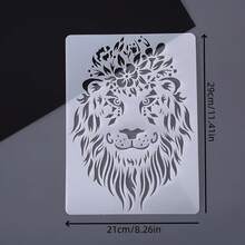 1 件套绘画模板创意动物主题蕾丝尺个性化刮画模板 - 乳白色 - 查看 8