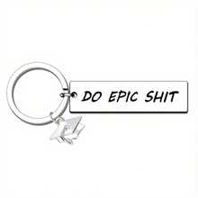 1入畢業紀念禮品鑰匙扣,do Epic標語鑰匙扣戒指珠寶,畢業禮物、生日禮物、聖誕禮物,適合男士 - 銀色 - 查看 6