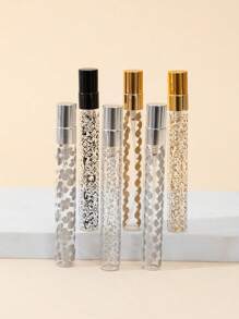 6pcs/1set 10ml Electrochemical Aluminum Spray Bottle, Portable Glass Atomizer With Pattern, Perfume Bottle Can Be Refilled Repeatedly - Multicolor - View 1