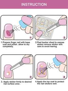 2 Sheets Star Nail Art Stickers Decals, Cloud Nail Stickers, 3D Self-Adhesive Macraron Star Nail Sticker - Multicolor - View 10