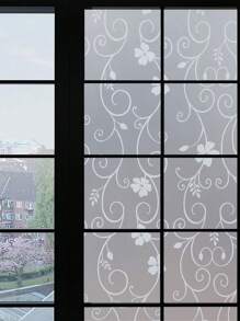 1 Roll Multiple Sizes And Styles Available PVC Stained 3D Window Glass Clings Sun Blocking Safety Decorative Window Covering For Office Warehouse And Living Room Bedroom Kitchen Bathroom Sliding Glass Door, Christmas And Other Holiday Decorations - Bronze - View 1