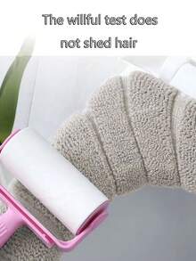 1入組帶手柄的藍色家用毛絨廁所墊,四季通用加厚針織保暖馬桶蓋,可水洗 - 藍色 - 查看 11