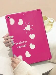 Cute Cartoon Printed Soft Silicon Mini Tablet Case With Four Corners Anti-Fall Function, Compatible With IPad, Pink - Multicolor - View 7