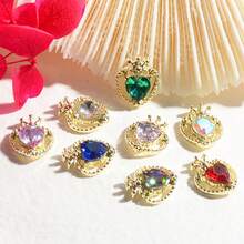 10pcs Luxury Heart Nail Charms 3D Alloy Mix Color Nail Art Rhinestones Nail Gems Nail Crystal Diamonds Jewelry Stones Studs For Nails Decor Crafts - Multicolor - View 5