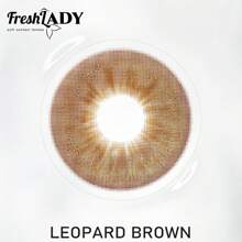 FRESH LADY Freshlady Natural Color Contact Eyewear, Leopard Print Brown Pupilentes, 1 Year Disposable - Brown - View 9