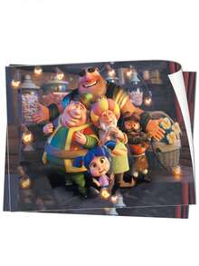 1捲可愛卡通印花裝飾性自粘壁紙,適用於派對裝飾或開齋節牆壁裝飾 - 彩色 - 查看 2