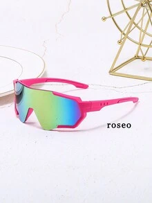 1pc Full-Frame Rainbow Colored Cycling Sports Glasses For Outdoor Sports - Multicolor - View 10