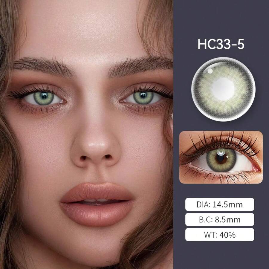 1 Pair Lenses Colored Contact Lenses For Eyes Big Eye Lenses Brown Lenses Blue Eye Lenses - Monica Gray - View 1