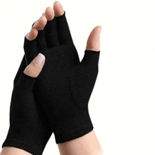 1 Pair Of Unisex Compression Gloves With A Compression-Style Fingerless Design And Breathable Fabric.,Black Gloves, Gym, Sport, Gym, Home Exercise, Women's Gym Gloves, Boxing Gloves, Gym Gloves, Gym Gloves, Men's Gym Gloves
