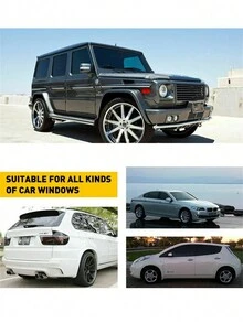 1 Roll 50% VLT Black Car Window Foils Tint Tinting Film Roll Car Auto Home Window Glass Summer Solar UV Protector Sticker Films - Black - View 6
