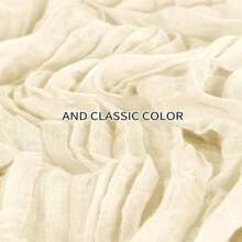 1 件百褶桌裙,紗布桌旗,荷葉邊起司布桌旗適合婚禮生日派對節慶餐桌裝飾