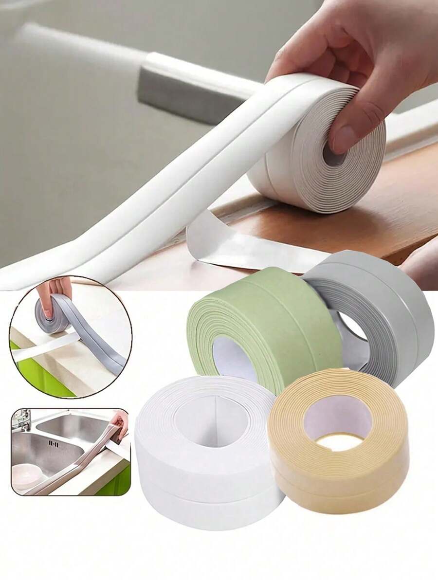 1 Miếng Không thấm nước Ruy băng Đường may Hình dán Đối với Bồn tắm , Tường Cạnh , Phòng bếp , Phòng tắm , Phòng vệ sinh , Bồn rửa chén , Sàn nhà Cạnh Bảo vệ