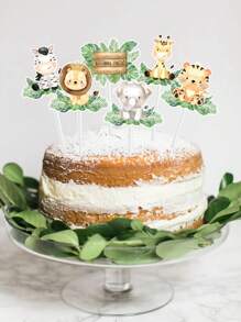 16 món phụ kiện trang trí bánh hình động vật rừng, trang trí bánh sinh nhật chủ đề động vật rừng tự làm, lót bánh, trang trí động vật rừng, trang trí sinh nhật, quà tặng tiệc, trang trí bánh tự làm, trang trí bánh sinh nhật, đồ dùng tiệc, trang trí món tráng miệng, trang trí kem, giá đỡ bánh, giá đựng thức ăn - Nhiều màu - Xem 4