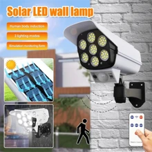 3pcs Motion Sensor Street Lamp, Solar Garden LED Light, Simulation Surveillance, Fake Camera, Human Body Sensor Wall Light, Outdoor Smart Street Light