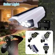 3pcs Motion Sensor Street Lamp, Solar Garden LED Light, Simulation Surveillance, Fake Camera, Human Body Sensor Wall Light, Outdoor Smart Street Light