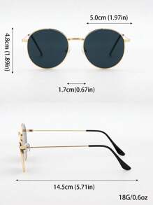 1 Set, 4pcs/Pack Men's New Round Frame Fashion Glasses, Suitable For Driving, Fishing, Travel Accessories And Daily Wear For Summer Beach Vacation, Outdoor, Travel