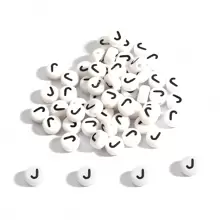 100入組a-z字母珠子4x7mm亞克力圓珠,適用於珠寶製作、diy手鏈、項鍊、鑰匙扣、手工藝供應品 - 黑白色 扁圓形 - 查看 29