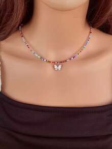 1 套 Diy 多色塑膠珠配件女式手工串珠項鍊吊墜珠寶標記套件發現組件 - 公尺珠 - 查看 7