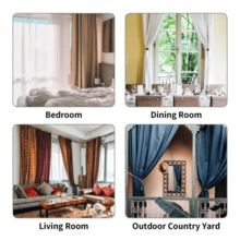 Magnetic Window Curtain Tieback, Simple Curtain Holdback-2pcs/Set - Gold - View 3