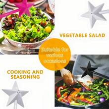 1 Miếng Có màu sắc Năm cánh Ngôi sao Đũa thần Muối Sprinkler , Chai gia vị Đối với tiệc nướng , Có thể mang đi Muối Và Đồ rung động , Gia vị Cho bữa tiệc Thu thập - Nhiều màu - Xem 5