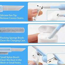 Keyboard Cleaning Tool Brush Set - 7 In 1 Multifunctional Dusting Brush For Computer, Mechanical Equipment, Mobile Phones, Earphones, Etc. - Pink - View 10