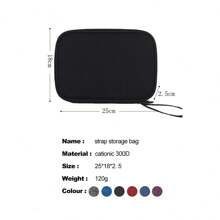 Tas Multifunctionele riemband voor Smarts-horlogeband Reizen Draagtas Opbergtas 300D Waterdichte stof Datakabel Opbergtas Compatibel met Apple Watch Band