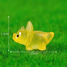 小型景觀夜光恐龍擺件樹脂工藝品,花園種植青苔裝飾三角形龍diy動物禮品獎品小禮物混合包,無重複設計,平均包含恐龍 - 彩色 - 查看 12