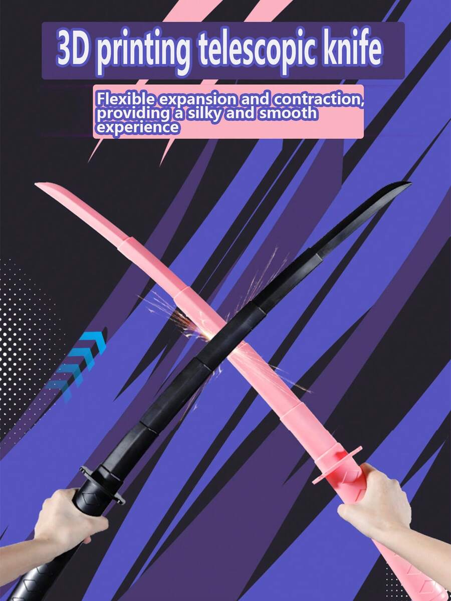 1pc Extendable Plastic Samurai Sword Toy (Random Parts & Colors
