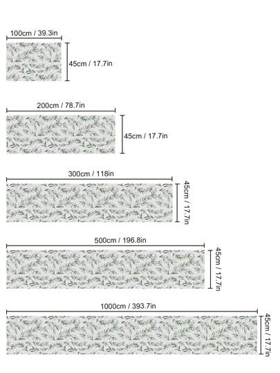 Roll Groen Willow Leaf Self Adhesive Wallpaper Mimosa Leaves Peel Stick Home Kitchen, Cabinets, Tafel 17.7inch Wide view 9