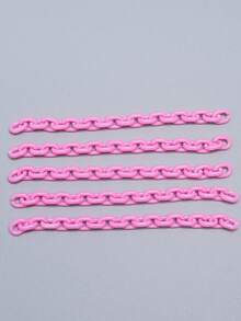 200入組亞克力純色鏈條,多種色彩,適合學生和女性,非常適合日常穿戴和diy珠寶製作 - 藕粉色 - 查看 3