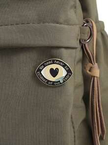 European And American Style Embossed Metal Enamel Pin Badge With Creative Eye Design And The Quote: "We Need Never Be Ashamed Of Our Tears" - Multicolor - View 5