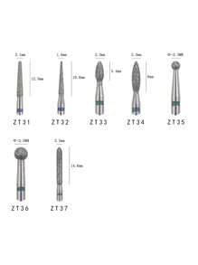 5入組鑽石指甲鑽頭轉子電動銑刀,用於修腳修甲文件修剪器修剪器修剪器配件球/平頂/大桶/傘/火焰 - 灰色 - 查看 5