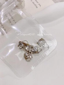 3d指甲藝術裝飾帶琥珀、珍珠、金屬鑲鑽、蝴蝶、鍊條、歐式鳳凰和愛心造型,適用於diy、家居、戶外、婚禮、美甲沙龍、美容院、母親節、姐妹節、妻子節、女友節和情人節 - 彩色 - 查看 6